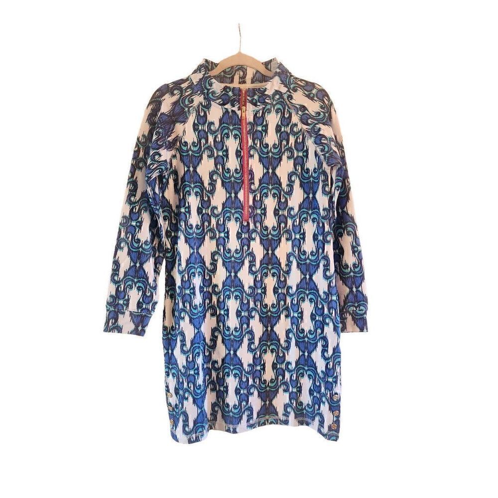 Tracy Negoshain 1/4 zip shift dress size small